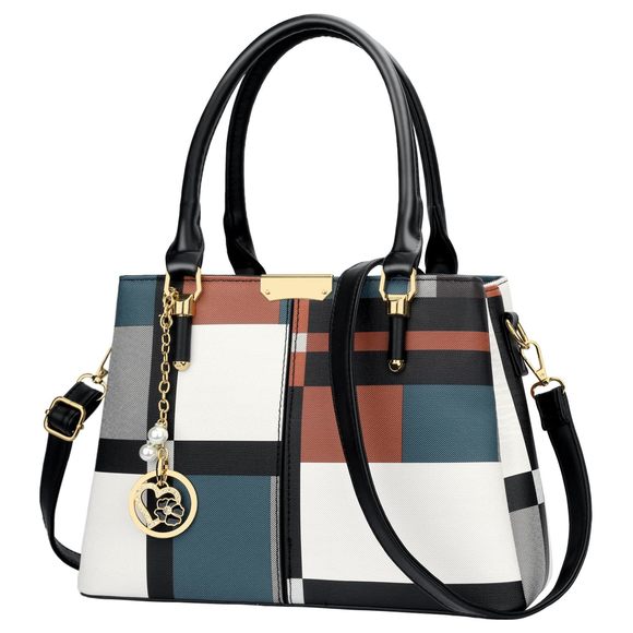 Striped Pattern Multi-Pocket Handbag Bags